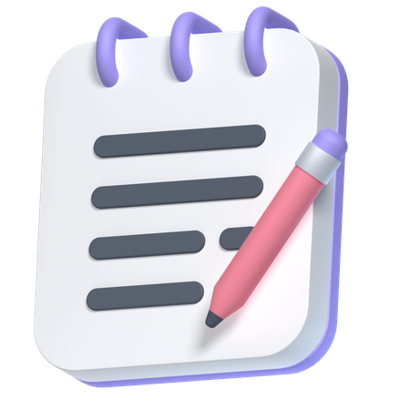 Bloc-notes  3D Icon