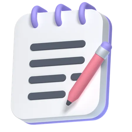 Bloc-notes  3D Icon