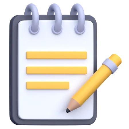 Bloc-notes  3D Icon