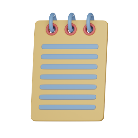 Bloc-notes  3D Icon