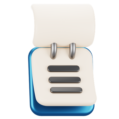 Bloc-notes  3D Icon