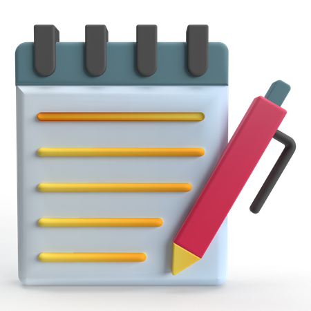 Bloc-notes  3D Icon