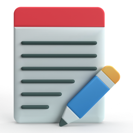 Bloc-notes  3D Icon