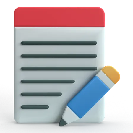 Bloc-notes  3D Icon