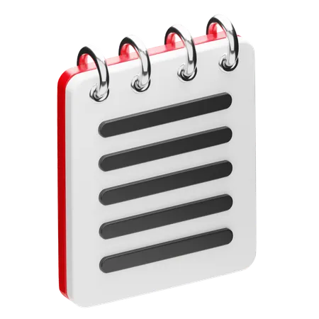 Bloc-notes  3D Icon