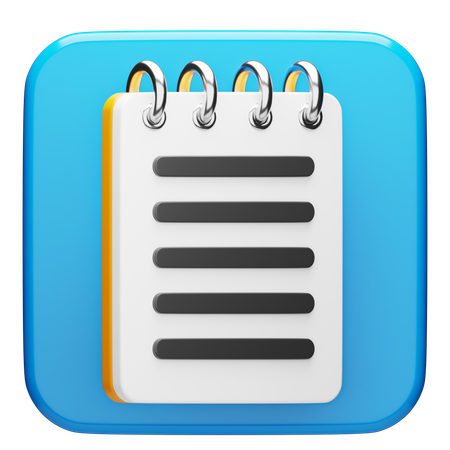 Bloc-notes  3D Icon