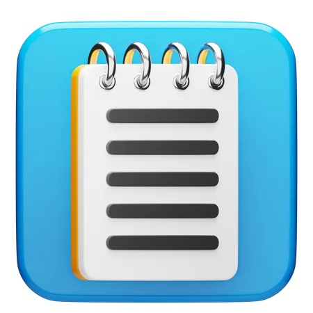 Bloc-notes  3D Icon