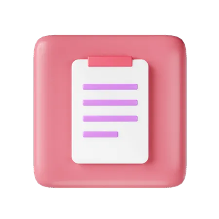 Bloc-notes  3D Icon