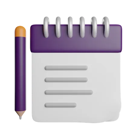 Bloc-notes  3D Icon