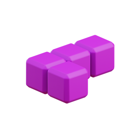 Bloc Tetris en forme de L1  3D Icon