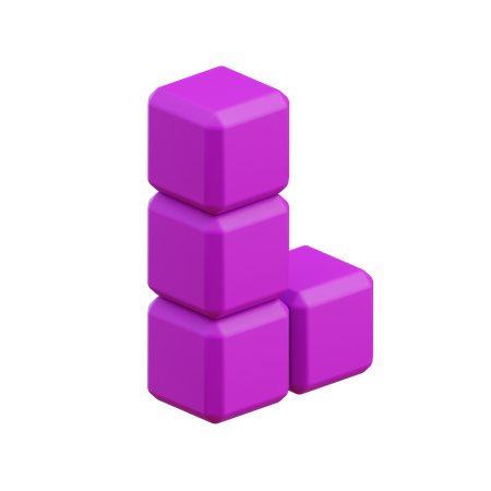 Bloc Tetris en forme de L10  3D Icon