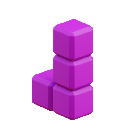 Bloc Tetris en forme de L11  3D Icon