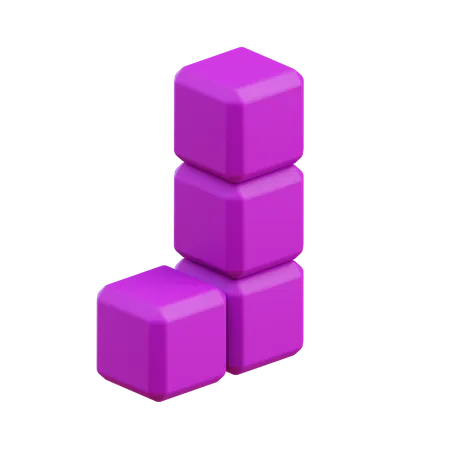 Bloc Tetris en forme de L12  3D Icon