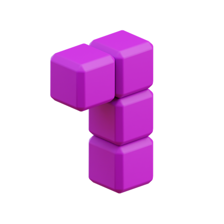 Bloc Tetris en forme de L2  3D Icon