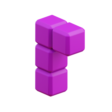 Bloc Tetris en forme de L3  3D Icon