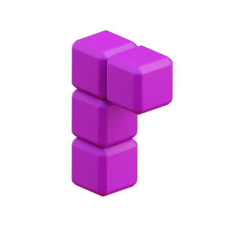 Bloc Tetris en forme de L3  3D Icon