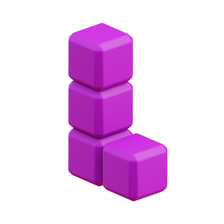 Bloc Tetris en forme de L9  3D Icon