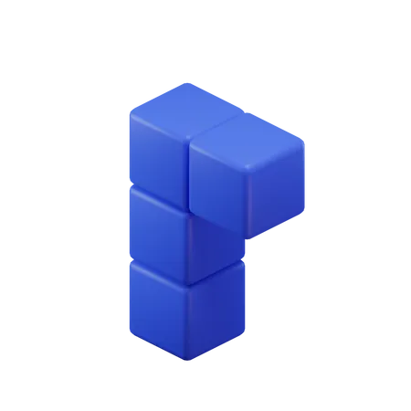 Bloc Tetris en forme de L  3D Icon