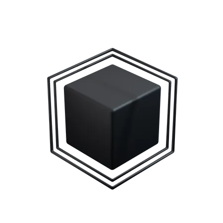 Un seul bloc d'une blockchain  3D Icon