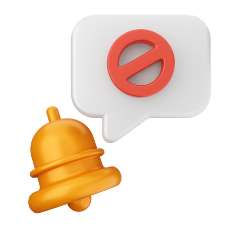 Bloquer la cloche de notification  3D Icon