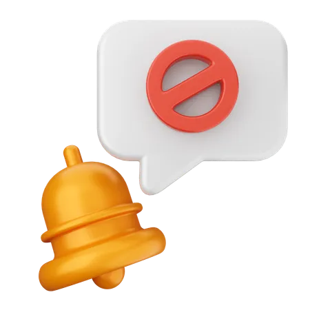 Bloquer la cloche de notification  3D Icon