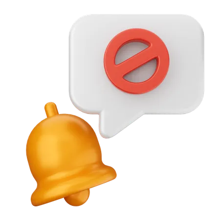 Bloquer la cloche de notification  3D Icon