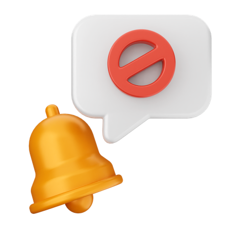 Bloquer la cloche de notification  3D Icon