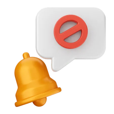 Bloquer la cloche de notification  3D Icon