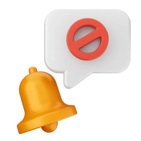 Bloquer la cloche de notification  3D Icon