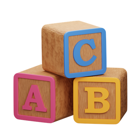 L'alfabeto blocca l'apprendimento divertente per i bambini  3D Icon