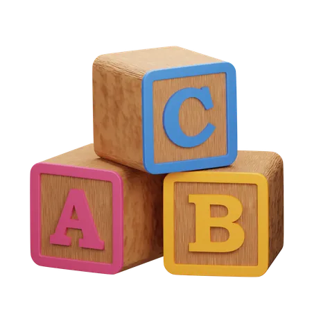 L'alfabeto blocca l'apprendimento divertente per i bambini  3D Icon