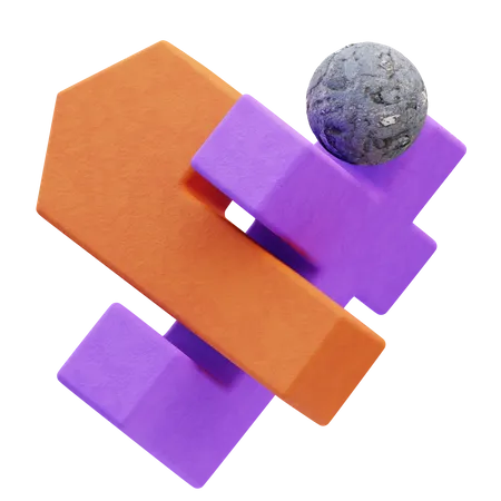 Block Abstract Shape 3D Icon