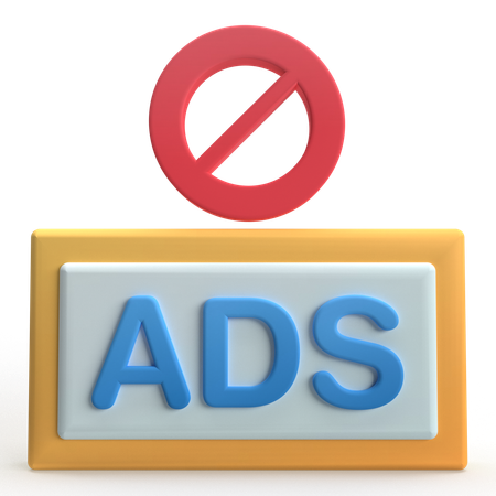 Block Ad  3D Icon