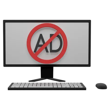 Werbung blockieren  3D Icon