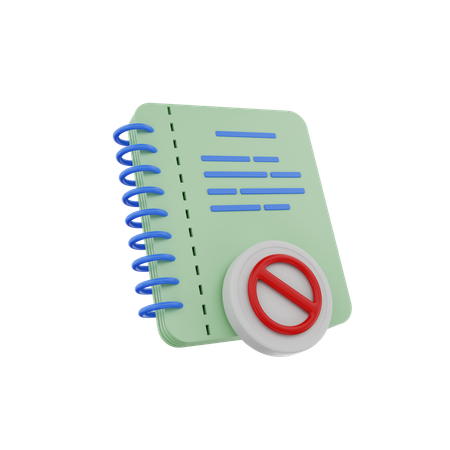 Block Book  3D Icon