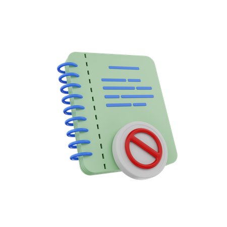 Block Book  3D Icon