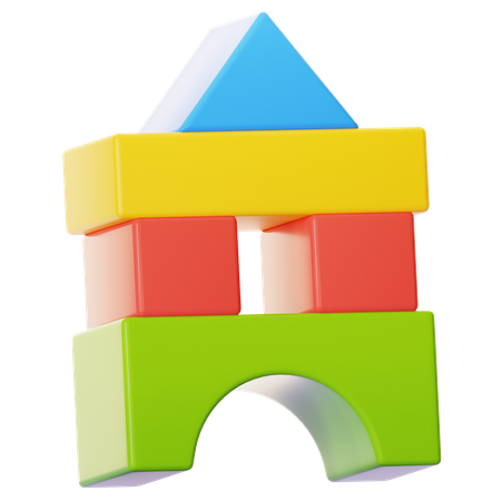 BLOCK BUILDING  3D Icon