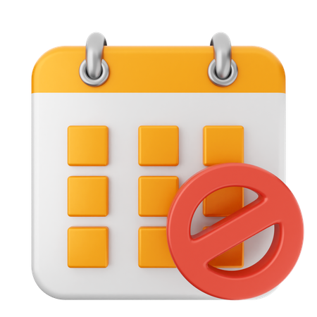 Block Calendar  3D Icon