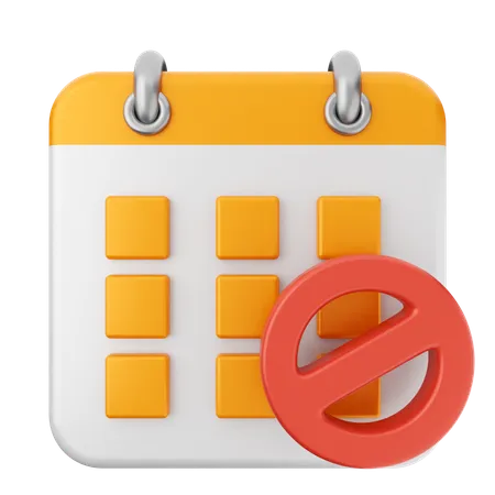 Block Calendar  3D Icon