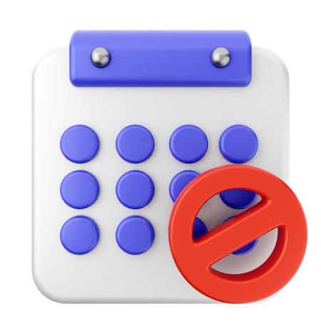 Block Calendar  3D Icon