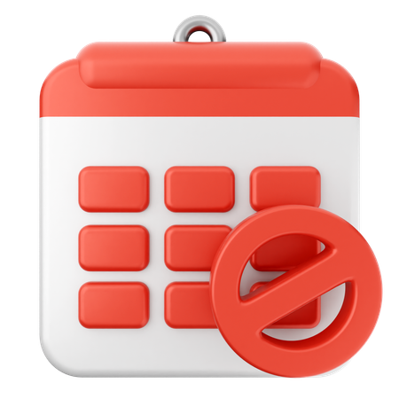 Block Calendar  3D Icon