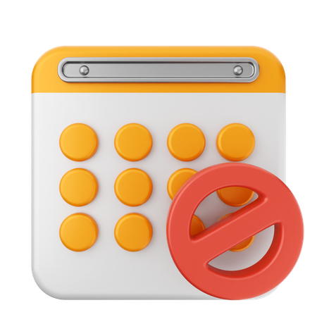 Block Calendar  3D Icon