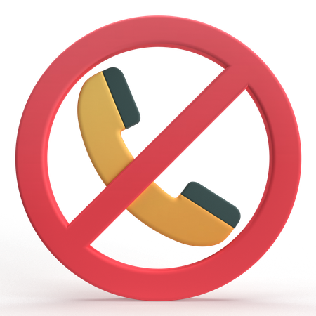 Block Call  3D Icon