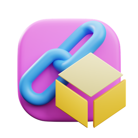 Block Chain  3D Icon