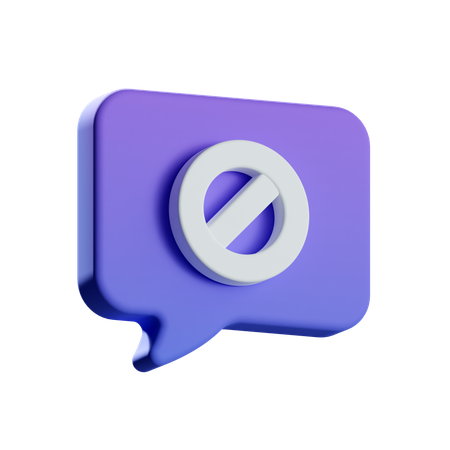 Block Chat  3D Icon