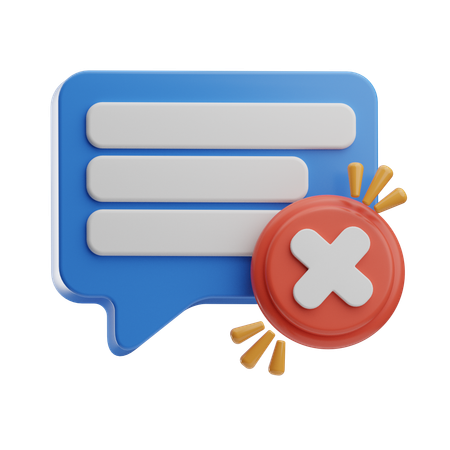 Block Chat  3D Icon