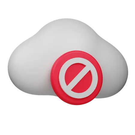Block Cloud  3D Icon