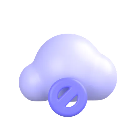 Block Cloud  3D Icon