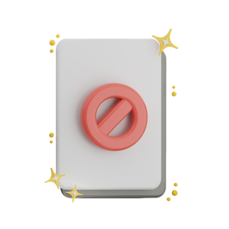 Block Document  3D Icon
