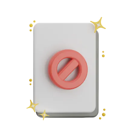 Block Document  3D Icon